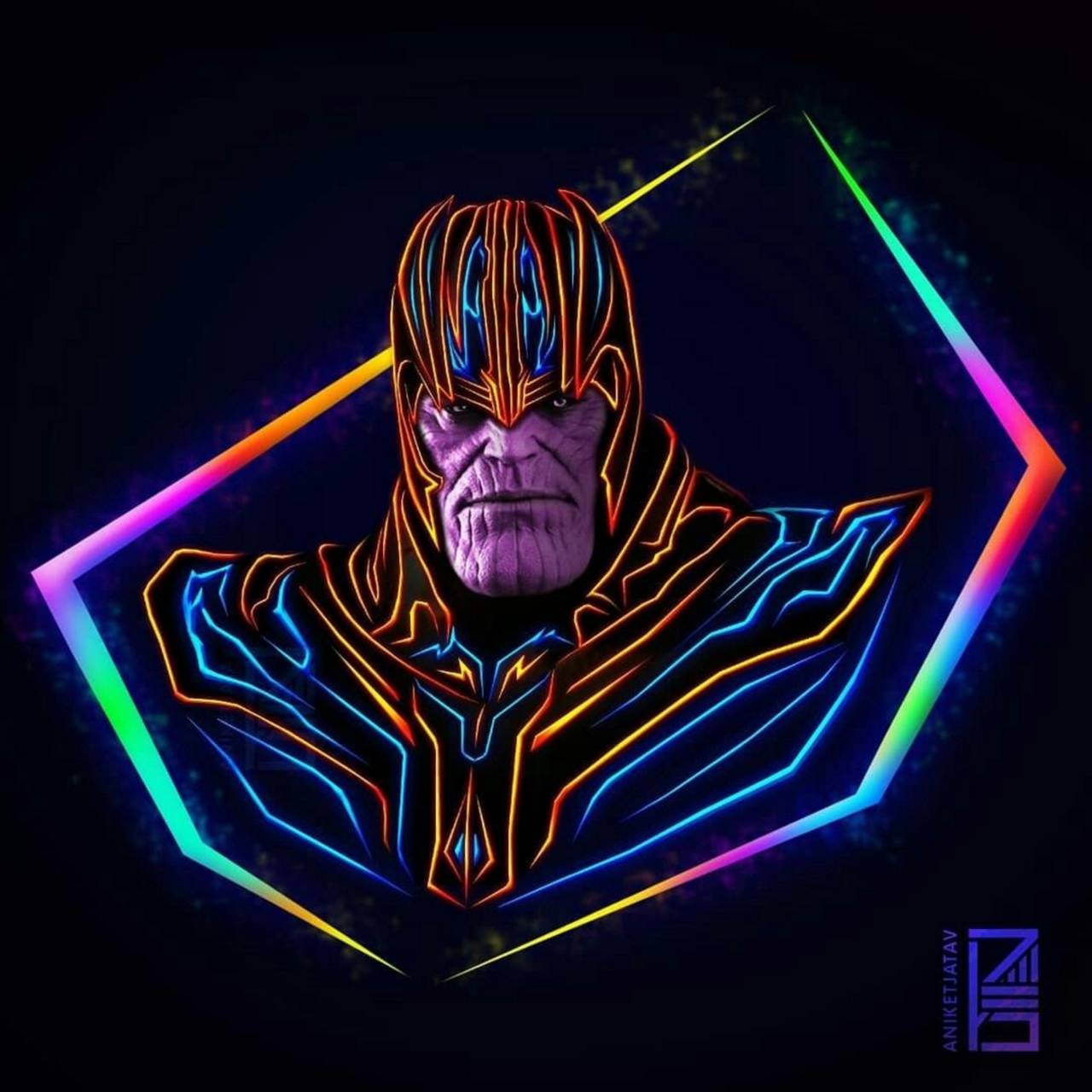 1280x1280 Thanos marvel wallpaper