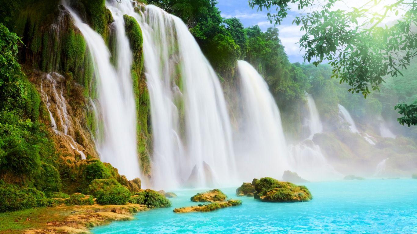 1366x768 Beautiful Waterfall Wallpaper Desktop