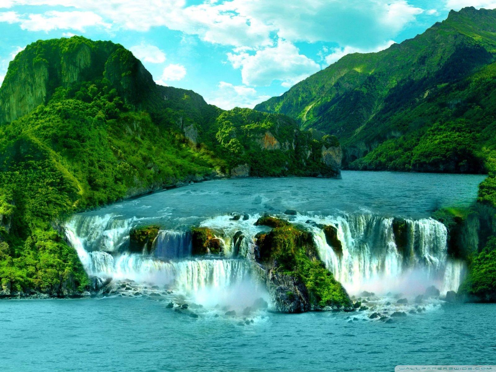 1600x1200 Tropical Waterfall Ultra HD Desktop Background Wallpaper for 4K UHD TV : Tablet