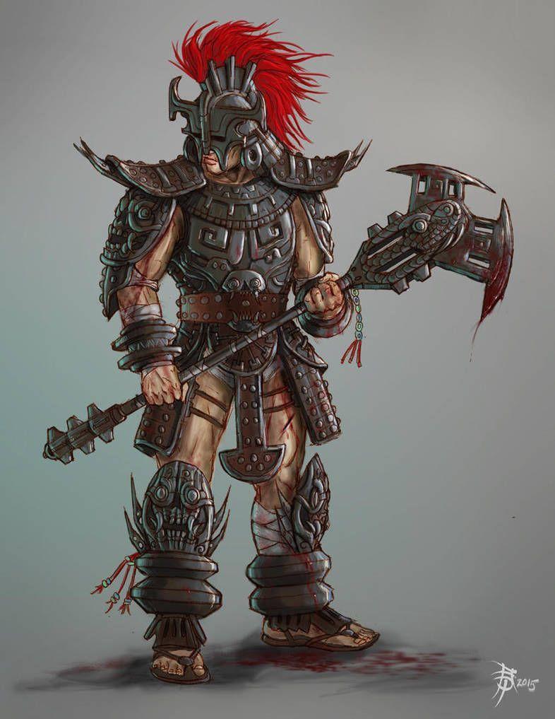 786x1017 Mayan Warrior: Heavy Armor by AOPaul. Aztec warrior, Warrior, Aztec art