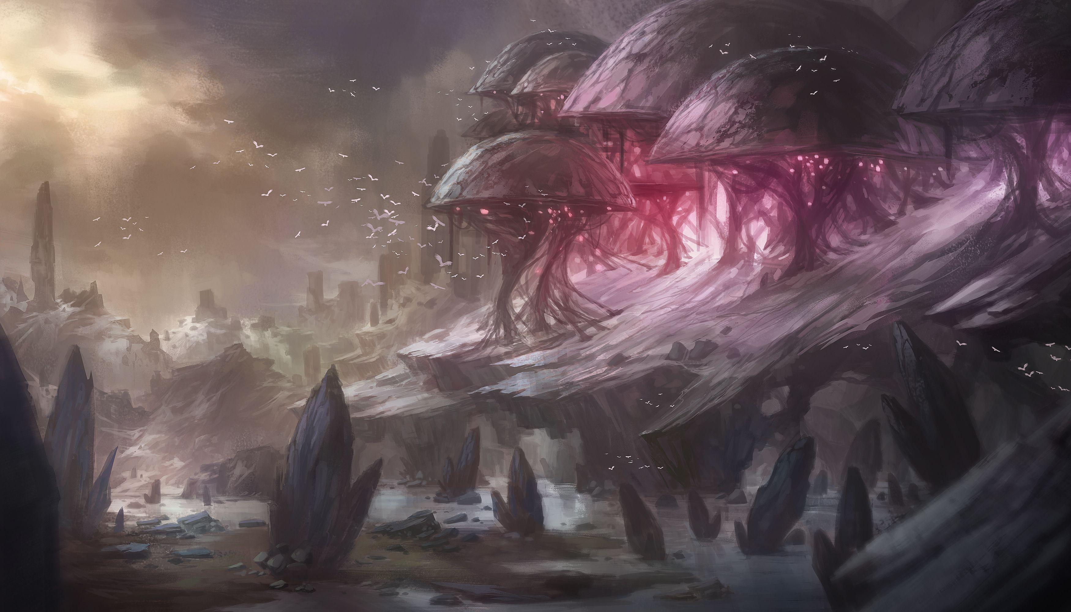 3500x2000 mushrooms art - Поиск в Google. CG / Environments