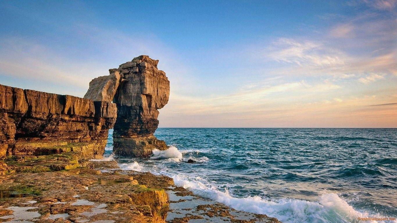 1366x768 Aesthetic Ocean Desktop Background Kecbio