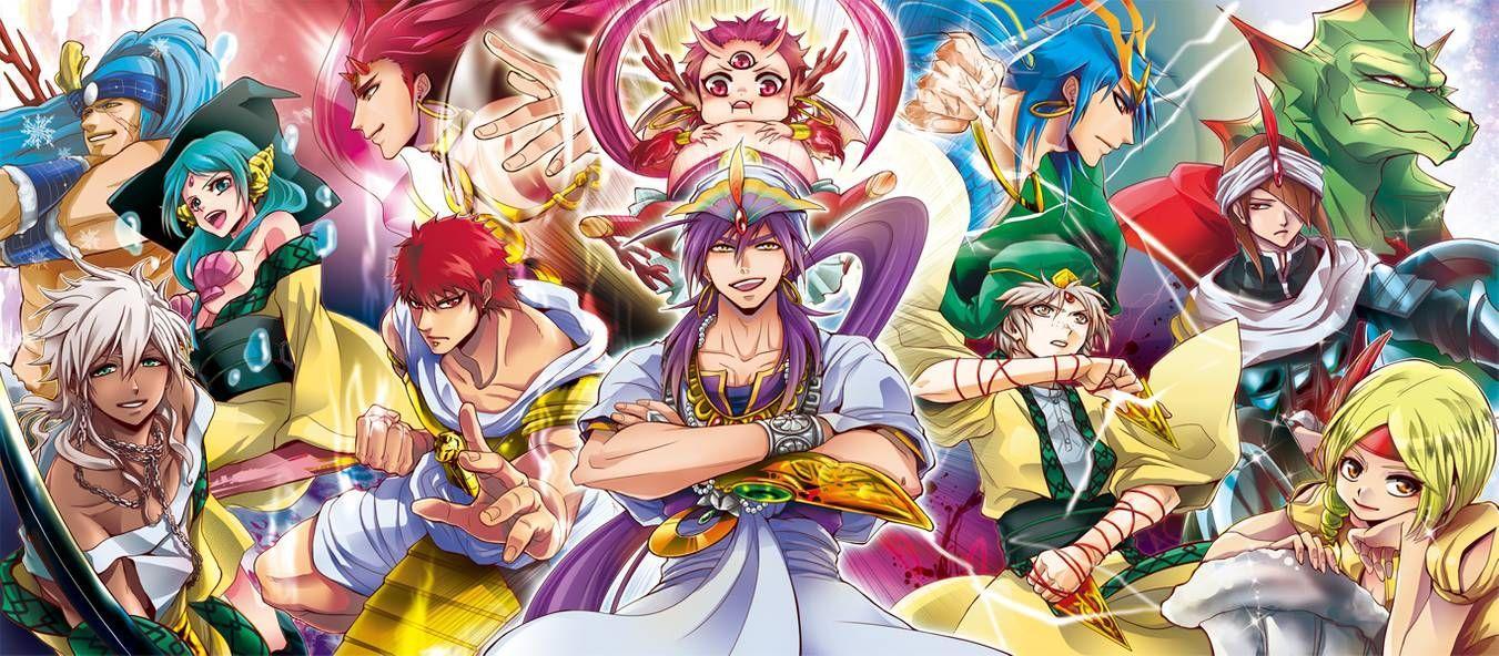 1351x592 Sindbad and 8 generals by moonu17. Anime magi, Anime, Magi kingdom of magic