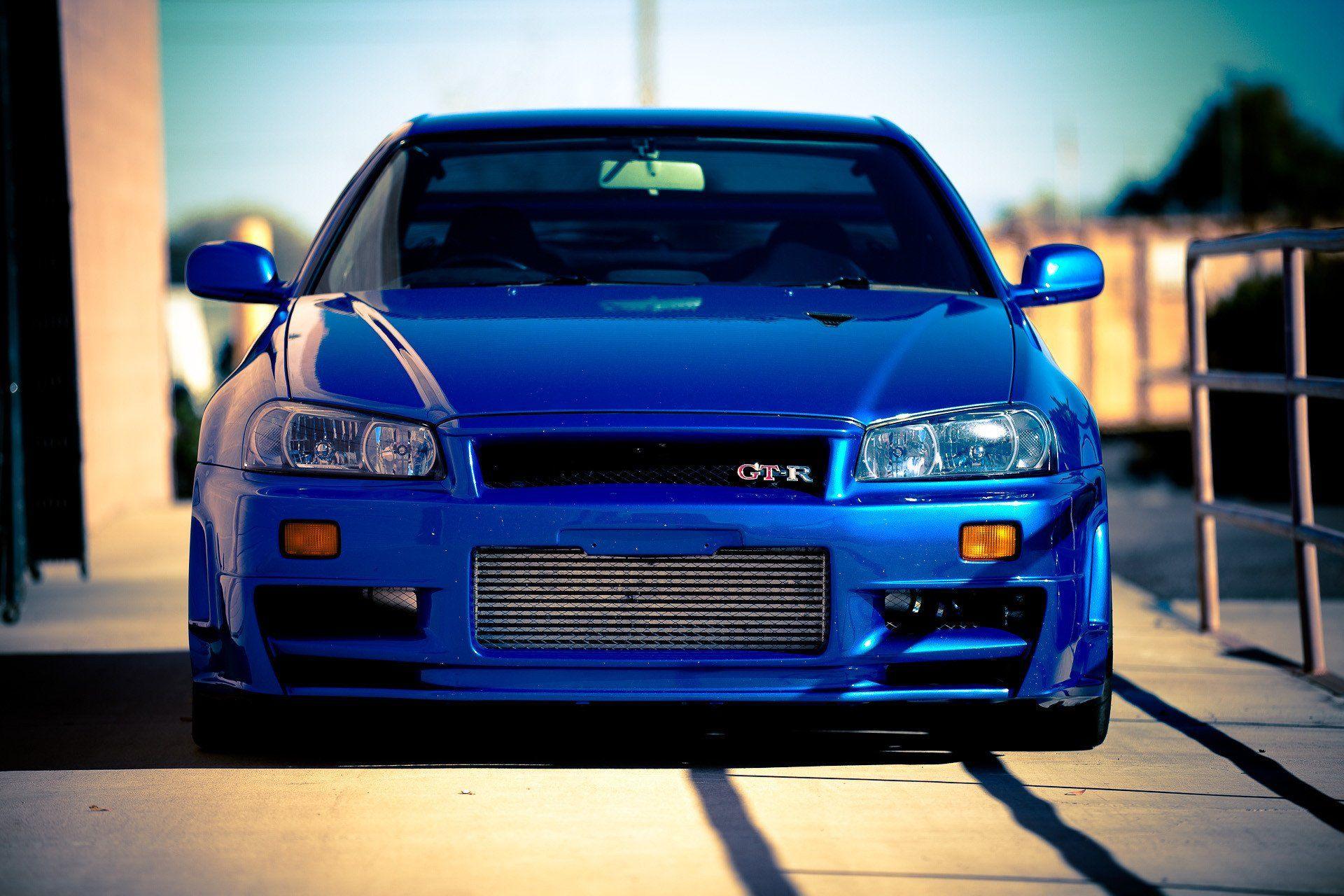 1920x1280 Nissan SkyLine GTR R34 car blue tuning wallpaperx1280