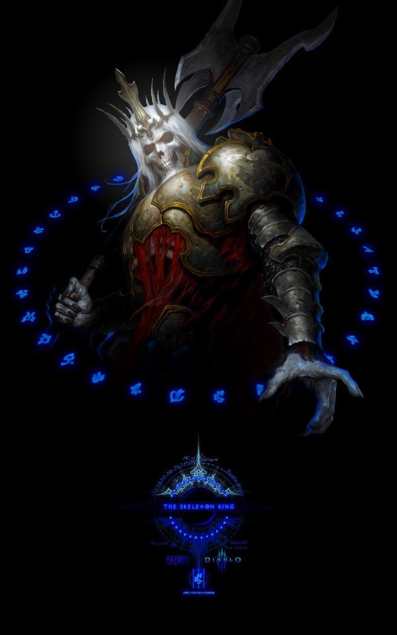 800x1280 Diablo III -Skeleton King, game, games Nexus 7 wallpaper