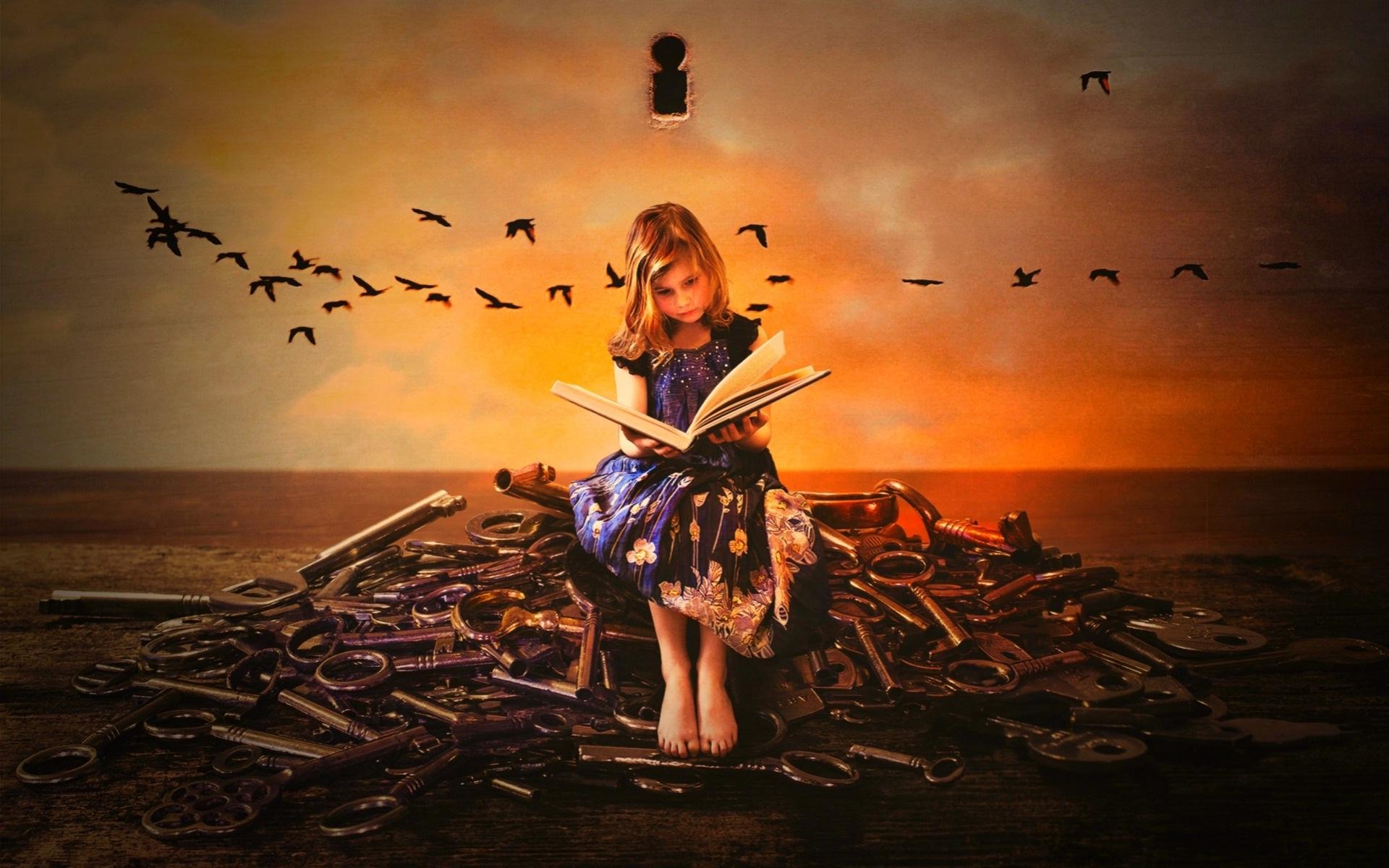 1920x1200 Girl Reading Book Desktop Wallpaper