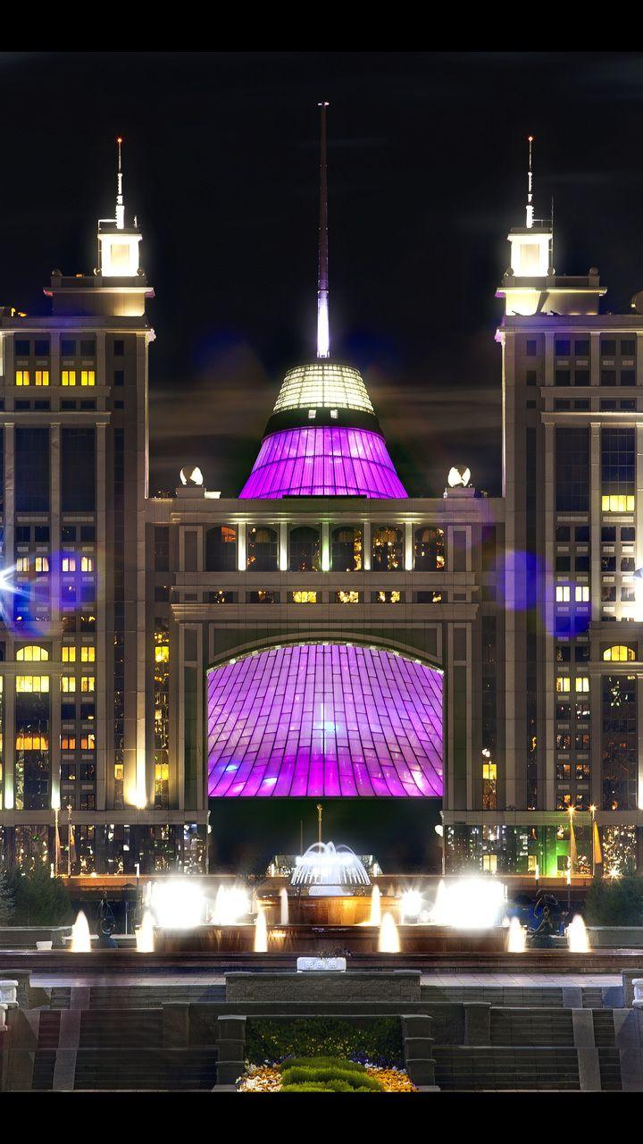 720x1280 Astana, Kazakhstan, Astana, Lights, Evening, Khan Shatyr Desktop Wallpaper 23617