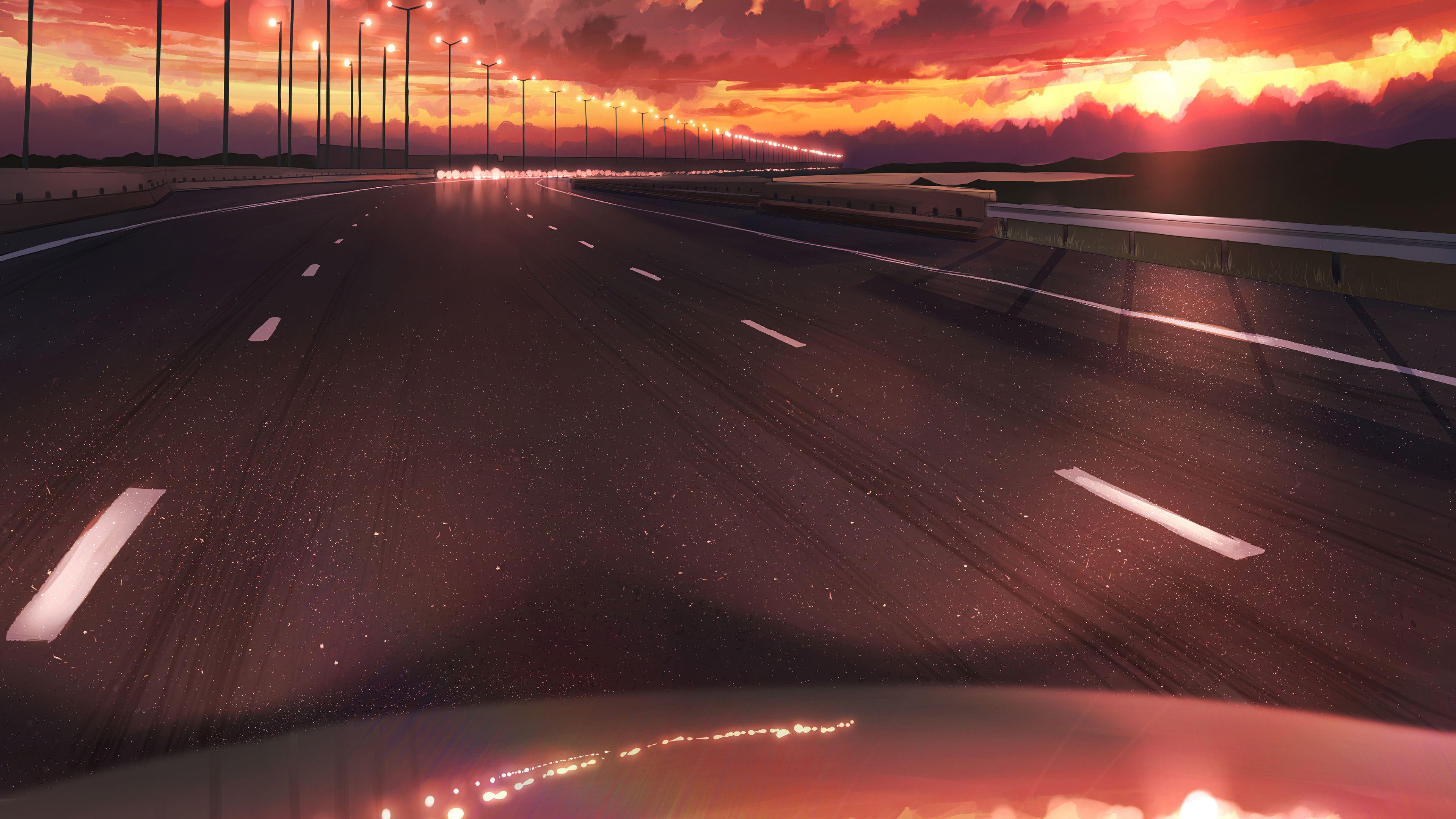 3840x2160 Drive To The Sunset 4k 1440x900 Resolution HD 4k Wallpaper, Image, Background, Photo and Picture