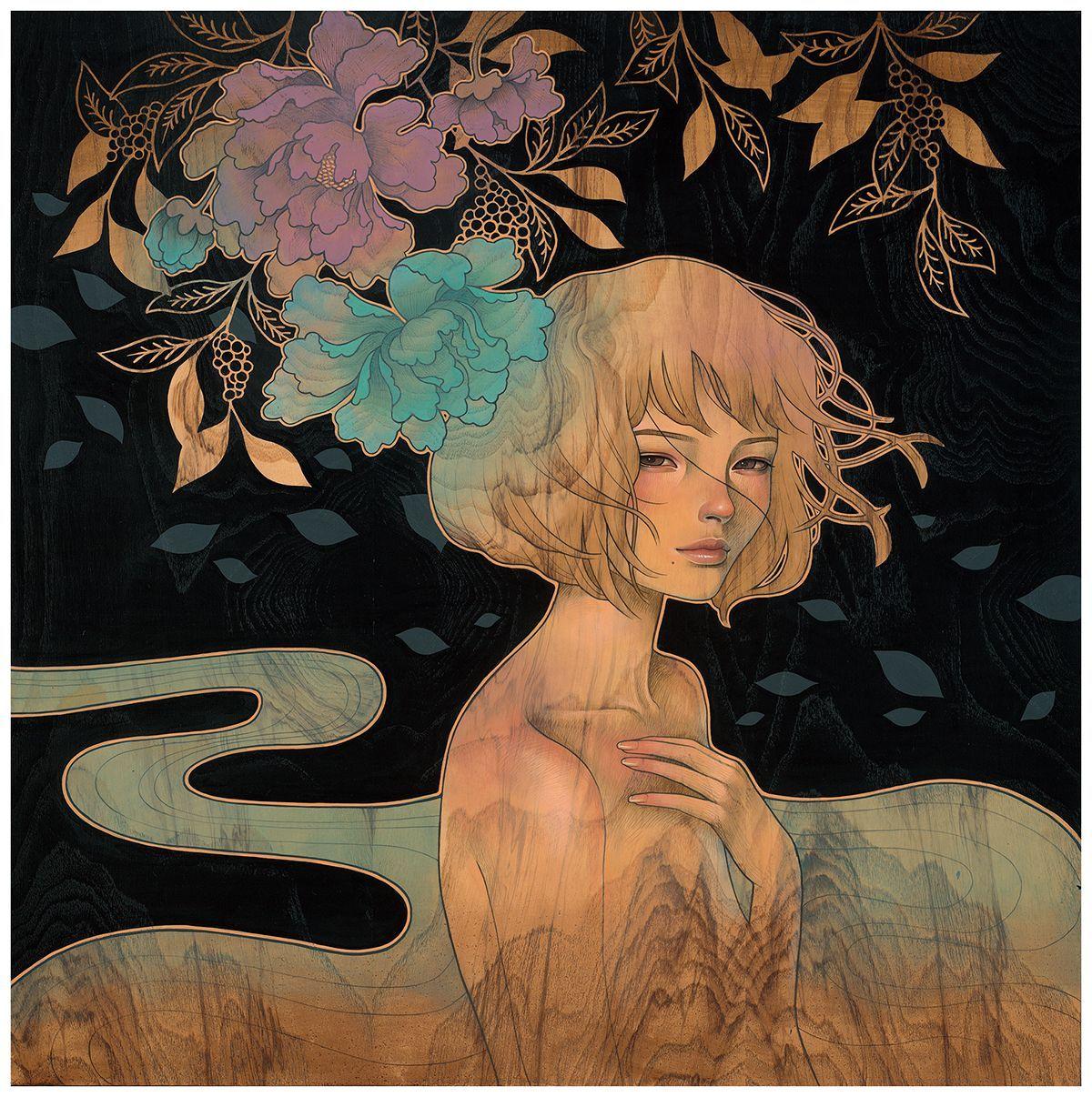 1200x1206 Halfway from Here to There. Audrey kawasaki, Graphite