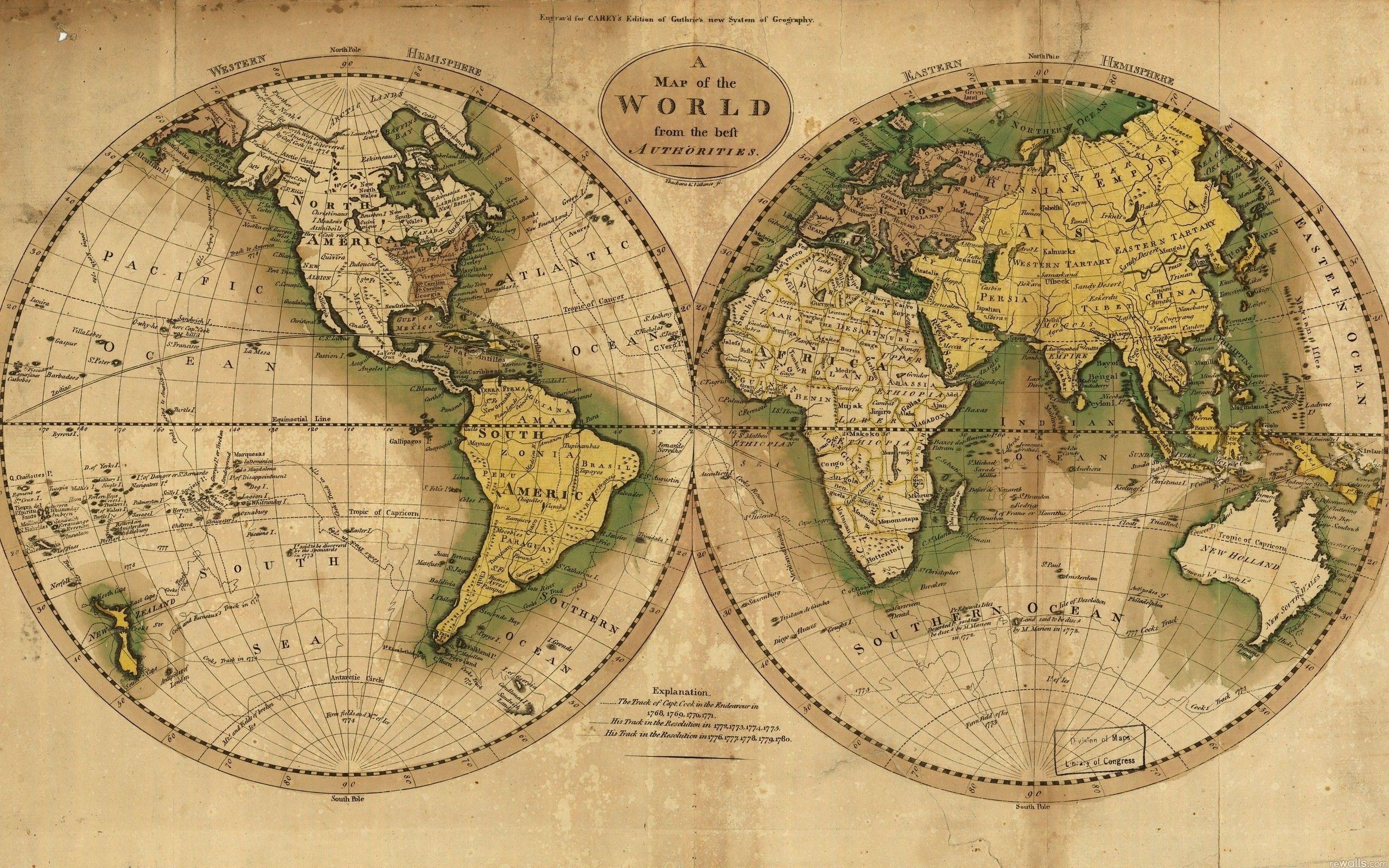 2560x1600 World Map Wallpaper