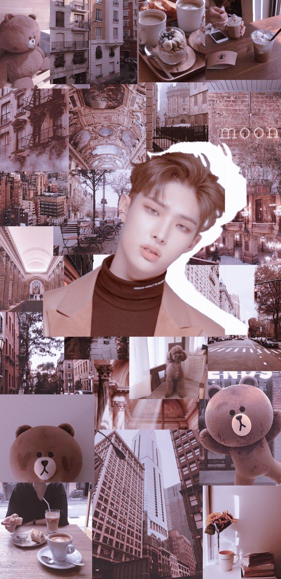 1080x2220 ateez mingi wallpaper. Brown aesthetic, Wallpaper, Women