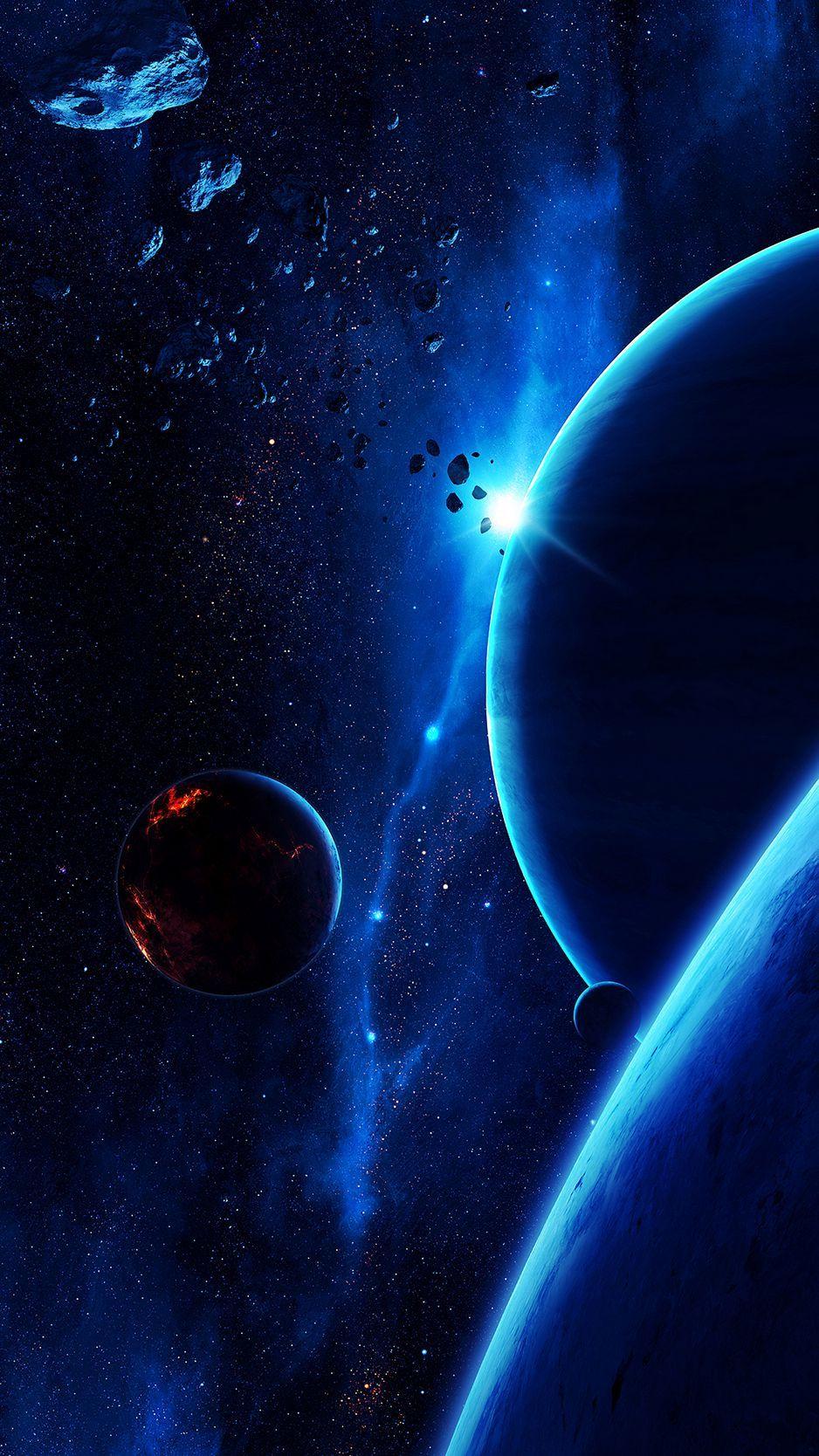 938x1668 Download Wallpaper 938x1668 Planet, Space, Satellites, Stars, Universe, Cosmic Iphone 8 7 6s 6 For Parallax HD Background