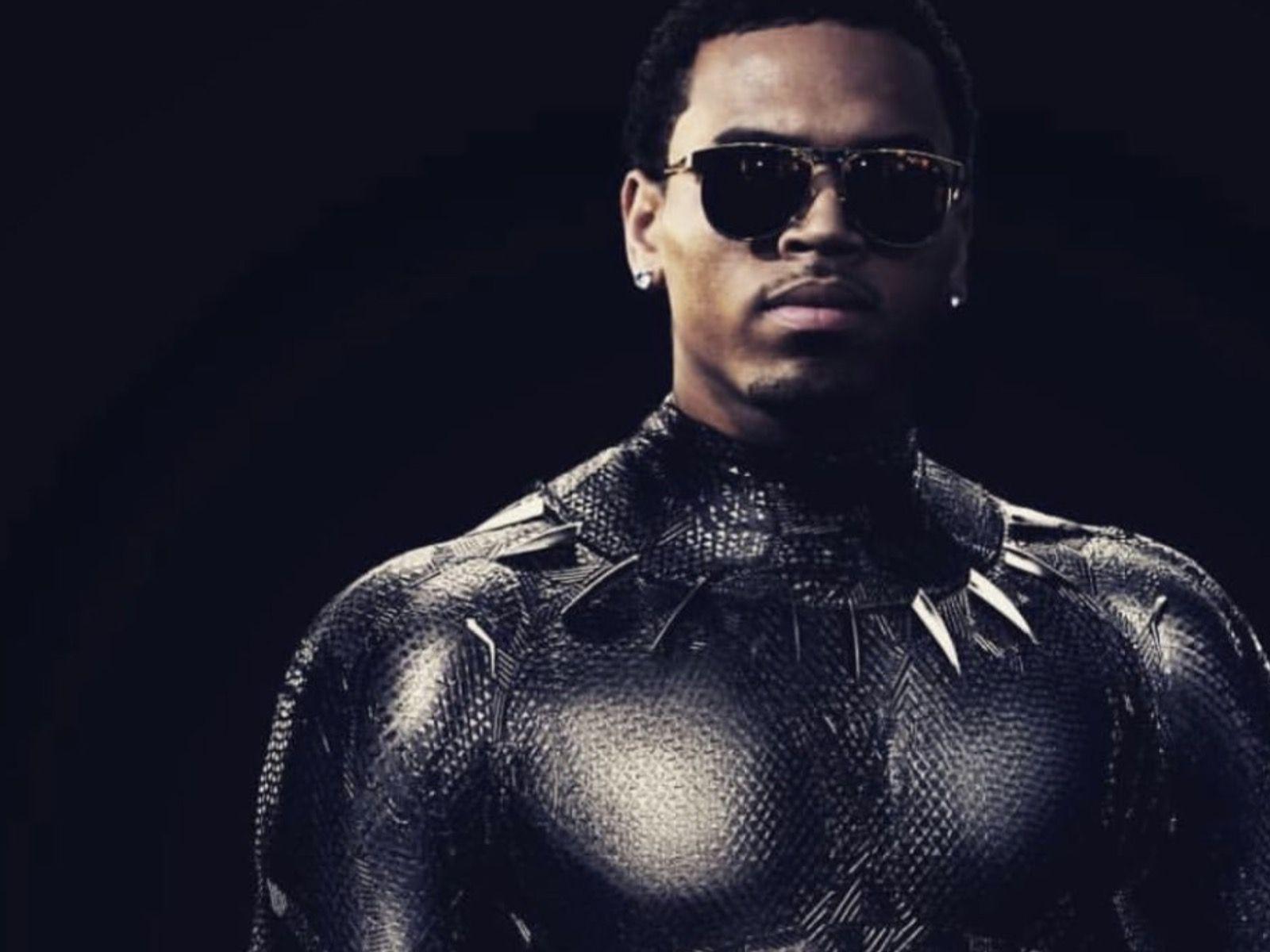 1600x1200 Chris Brown Channels His Inner Black Panther, Alicia Keys Gives