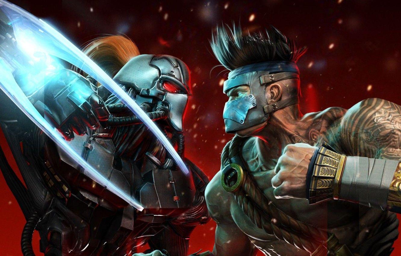 1332x850 Wallpaper metal, fight, tattoo, monk, fight, fist, fighters, Cyborg, Microsoft Game Studios, Killer Instinct, Double Helix Games, Jago, Fulgore image for desktop, section игры