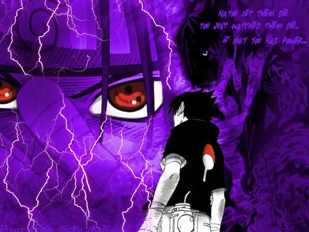 sasuke purple wallpaper