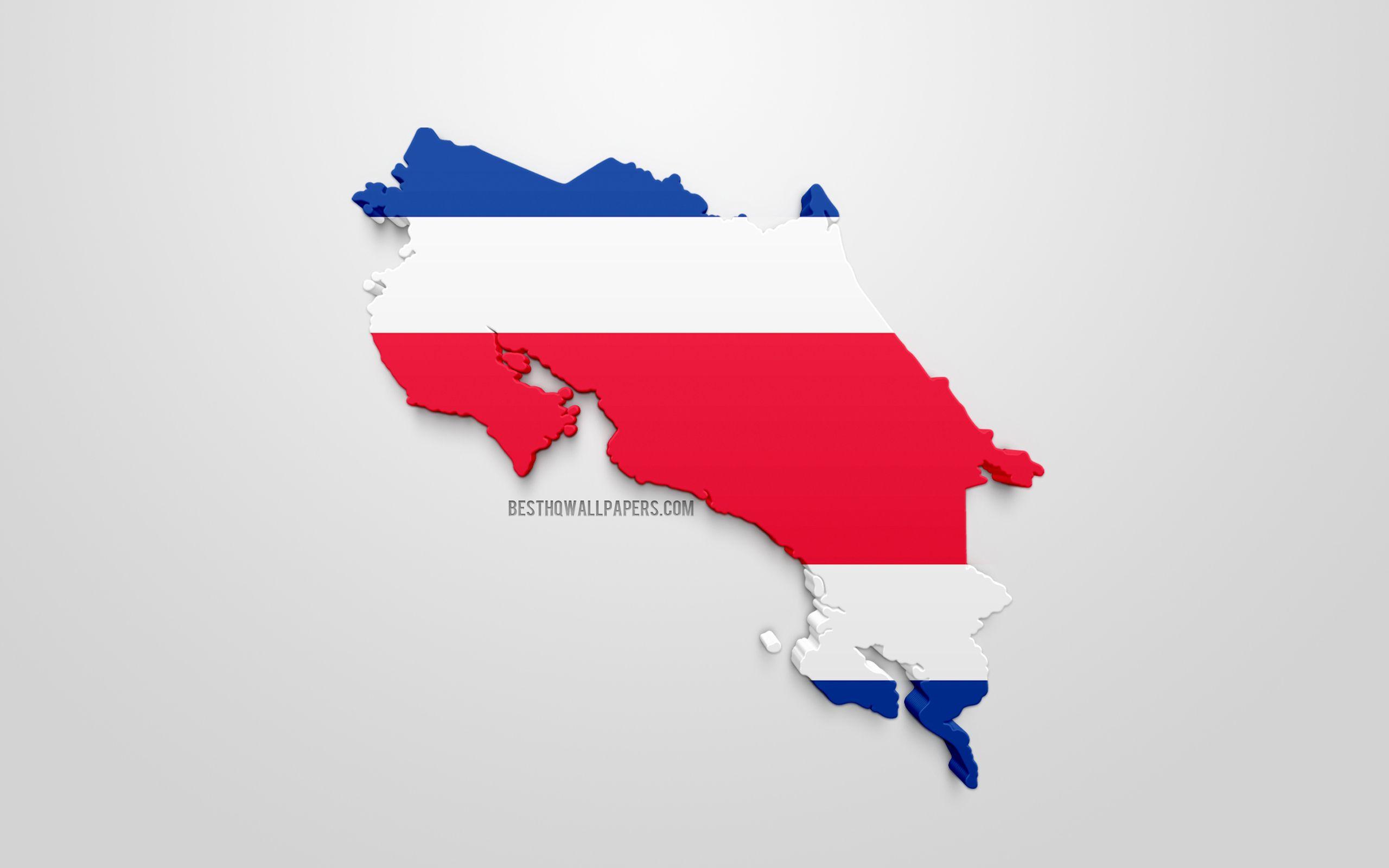 2560x1600 Download wallpaper 3D flag of the Costa Rica, silhouette of the Costa Rica, 3D art, Costa Rica flag, North America, Costa Rica, Costa Rica 3D silhouette for desktop with resolution 2560x1600. High
