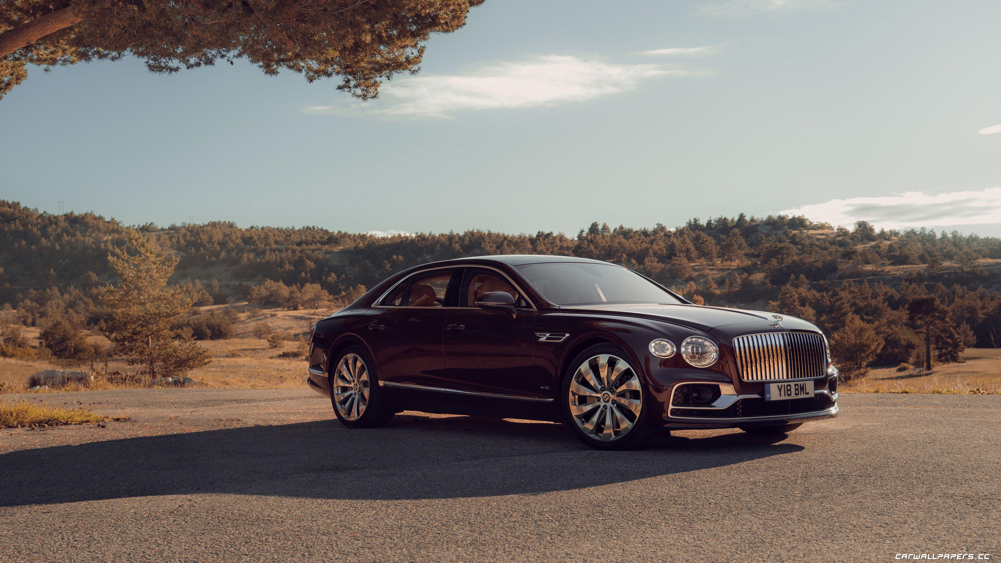3840x2160 Cars desktop wallpaper Bentley Flying Spur (Cricket Ball)