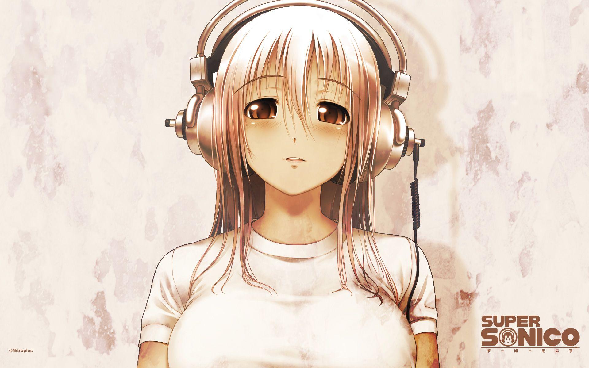 1920x1200 Anime Girls With Headphones HD wallpaper