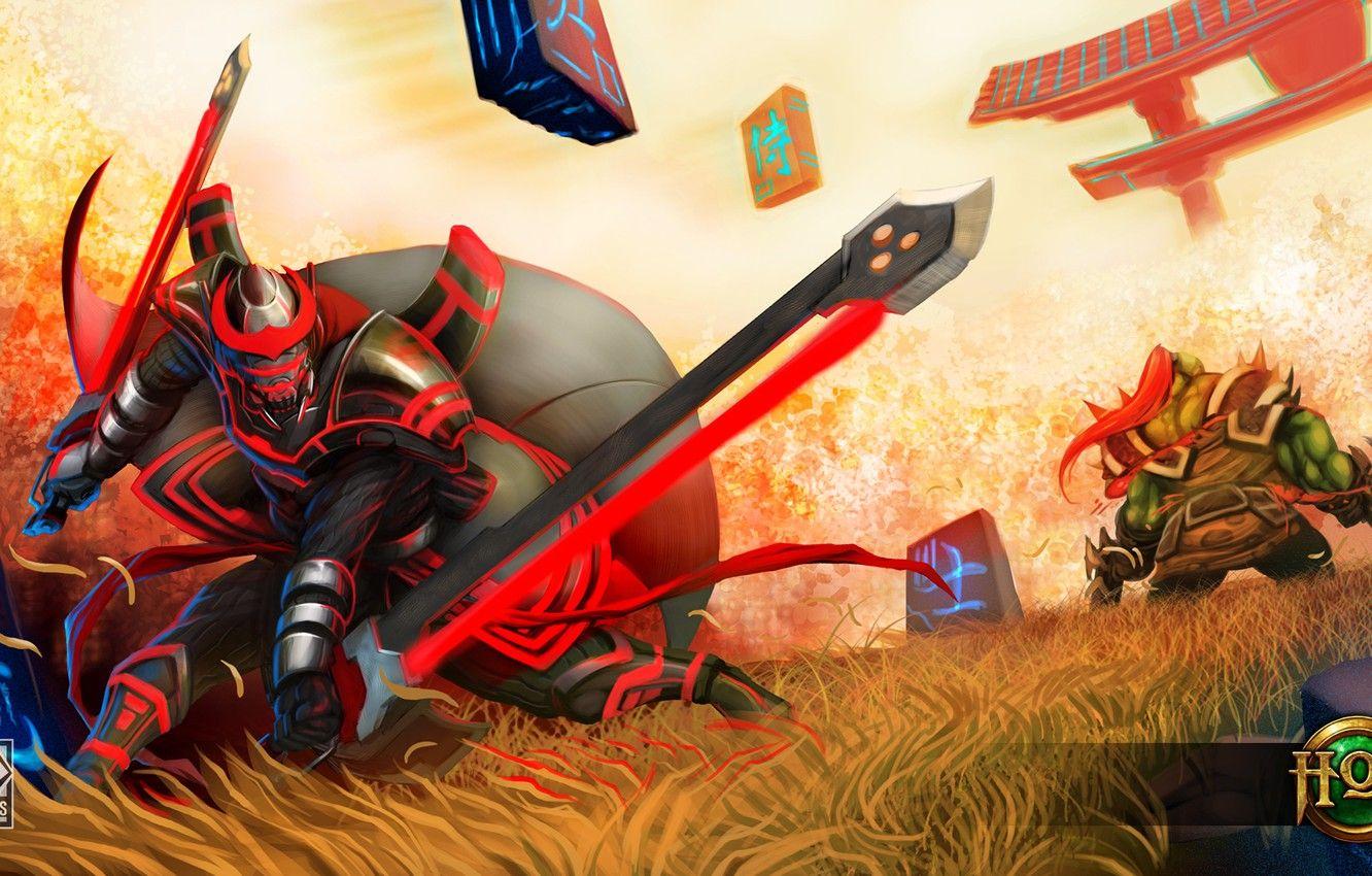 1332x850 Wallpaper warrior, Heroes of Newerth, Cyber Samurai, Swiftblade image for desktop, section игры