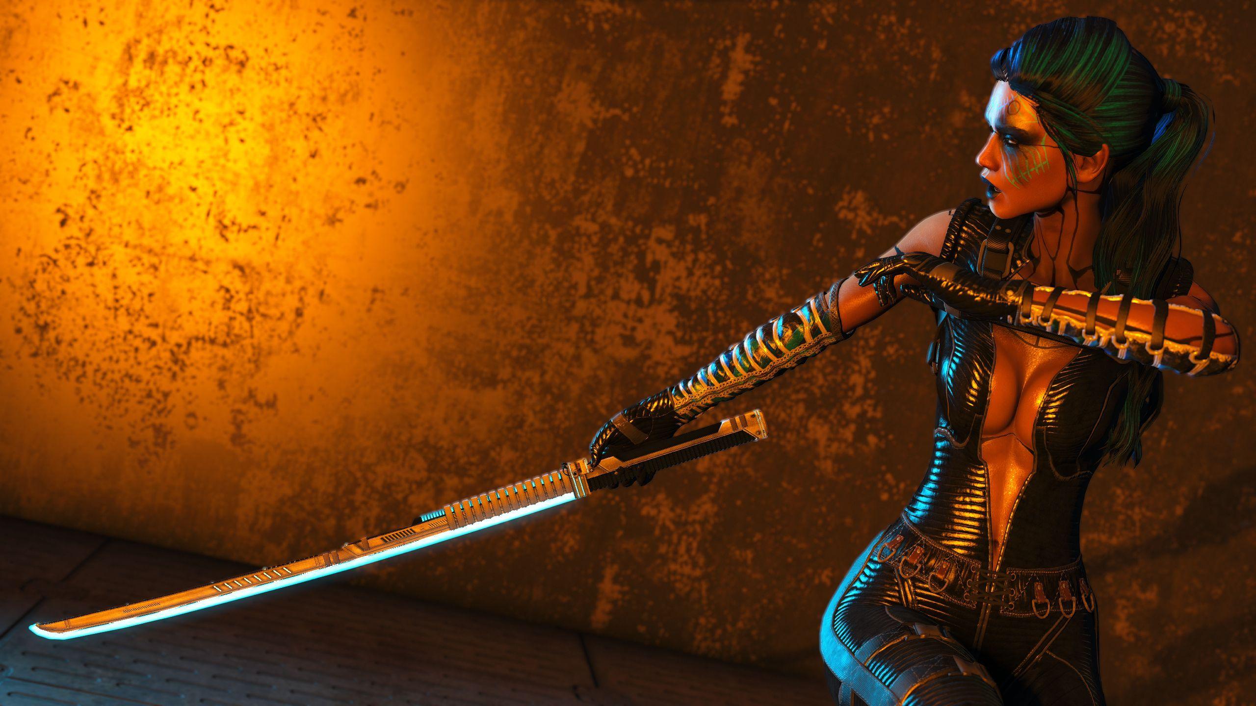 2560x1440 Cyber Samurai at Fallout 4 Nexus and community