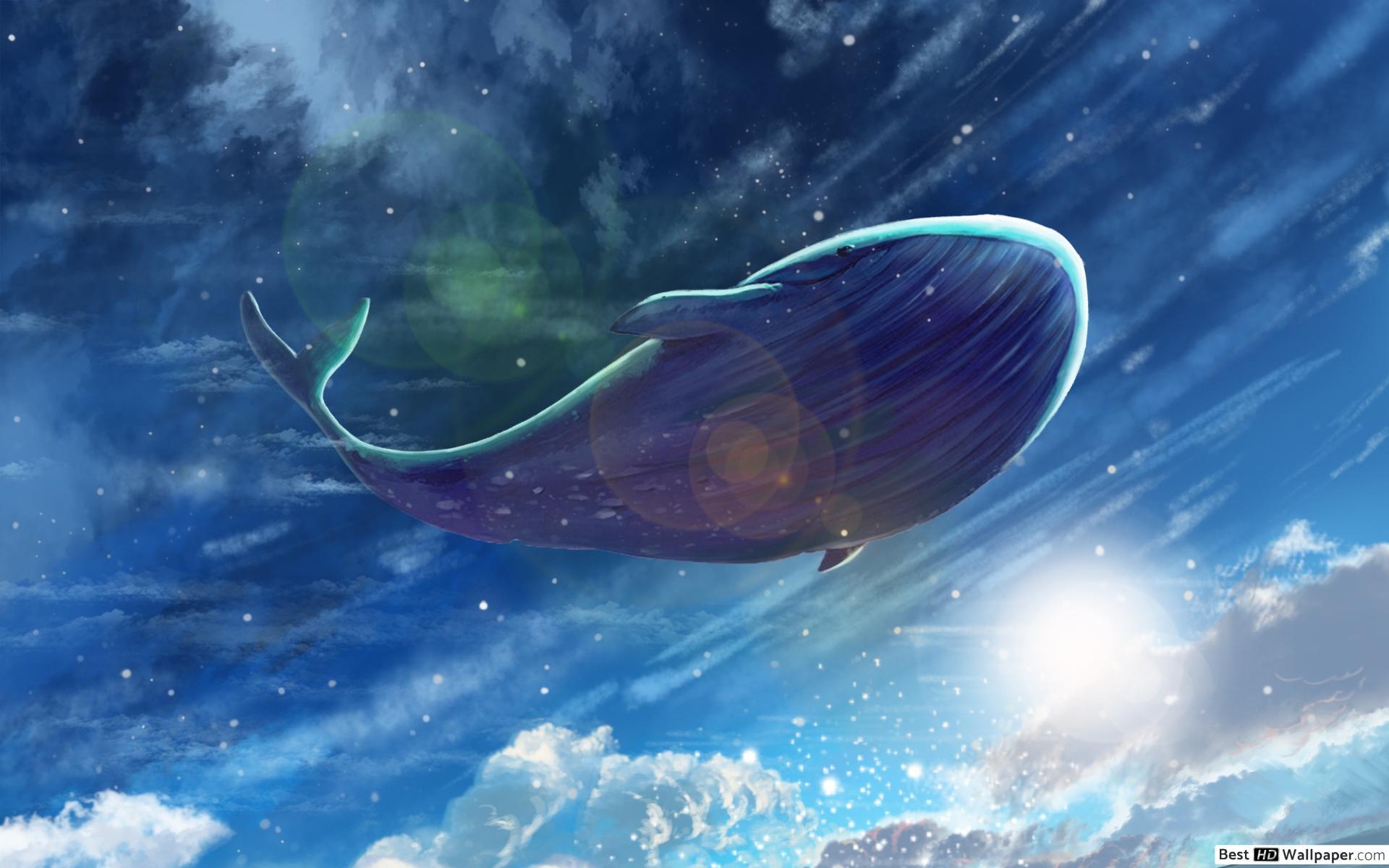 1920x1200 Flying Whale HD wallpaper download