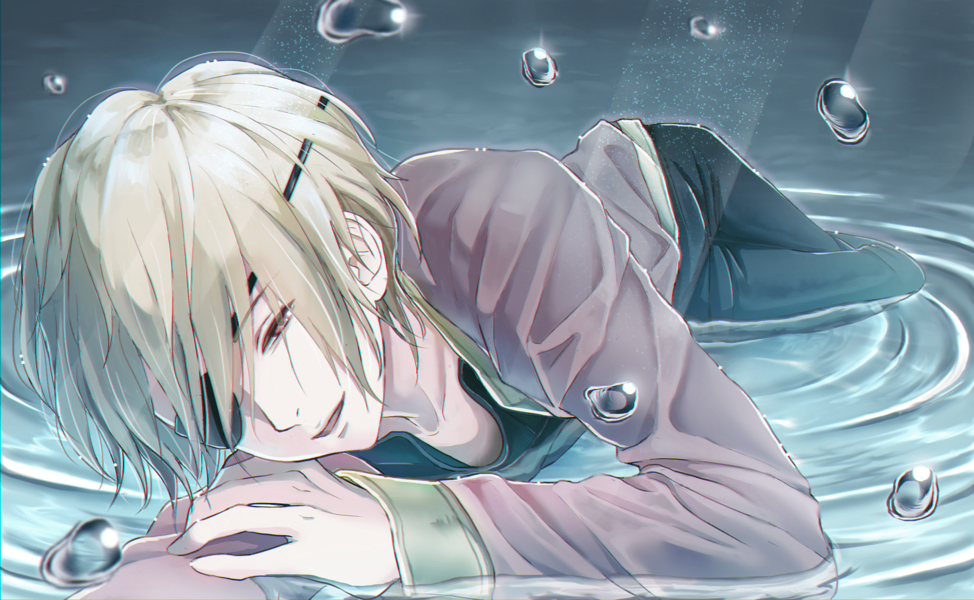 2000x1232 Kujira no Kora wa Sajou ni Utau (Children Of The Whales) Anime Image Board