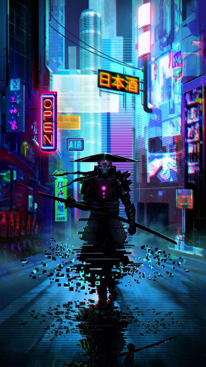 700x1244 Wallpaper. Samurai wallpaper, Futuristic samurai, Dark fantasy art