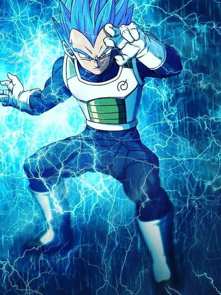 768x1024 Vegeta Super Saiyan God Blue Wallpaper for Android