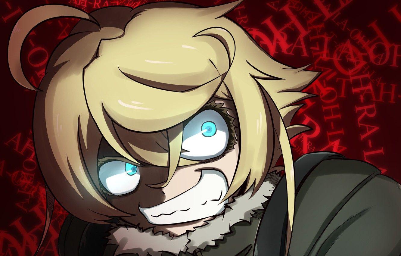 1332x850 Wallpaper girl, blood, soldier, military, war, anime, chibi, blue eyes, blonde, asian, manga, angry, oriental, asiatic, powerful, strong image for desktop, section прочее