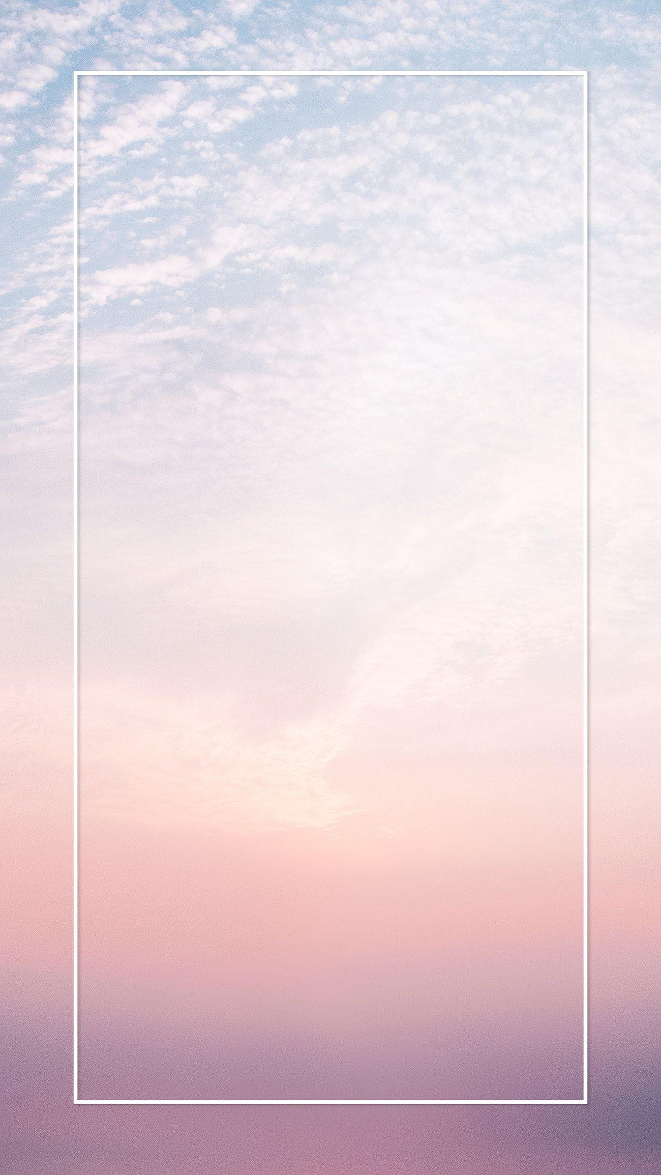 1300x2310 Pink sky mobile phone lock screen. Royalty free psd mockup