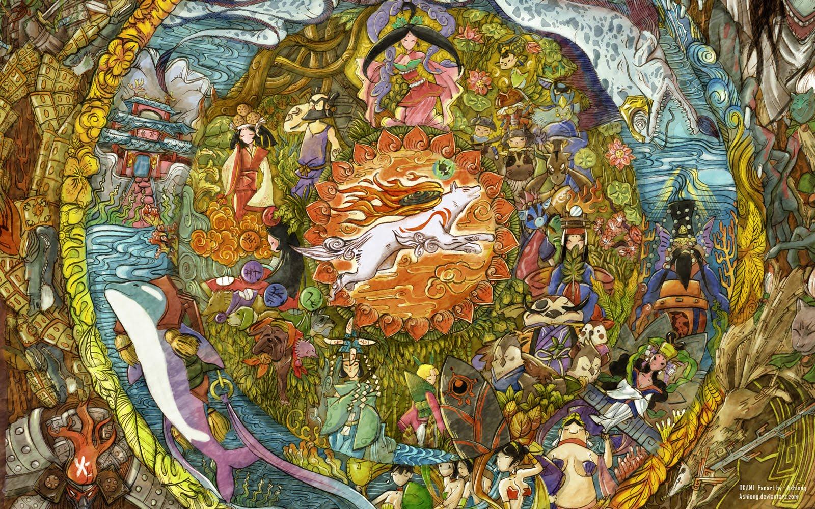 1600x1000 all new pix1: Amaterasu Wallpaper Okami