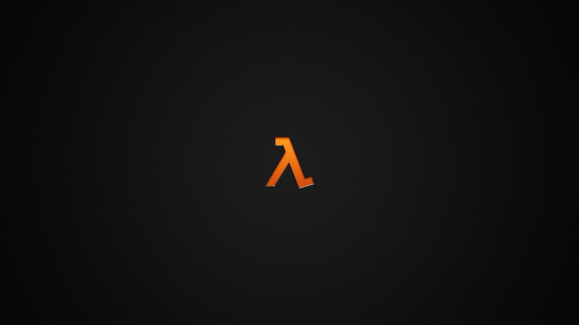 1920x1080 Minimalism, #dark, #video Games, #lambda, #orange, #Half Life, Wallpaper. HD Wallpaper, Phone Background Tumblr, Digital Wallpaper