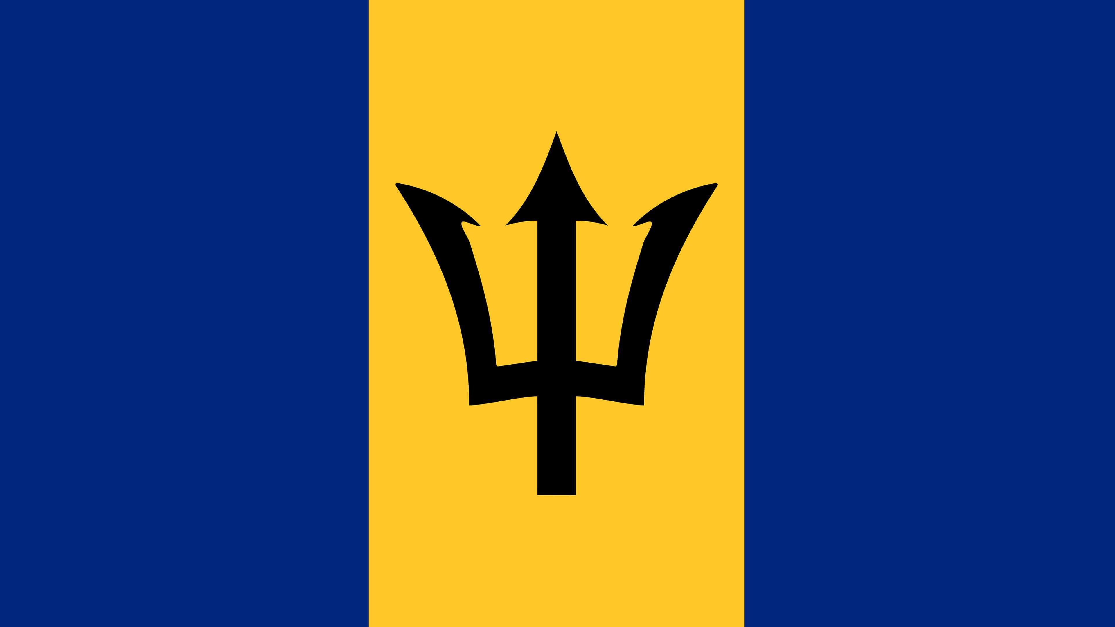 3840x2160 Barbados Flag Wallpaper
