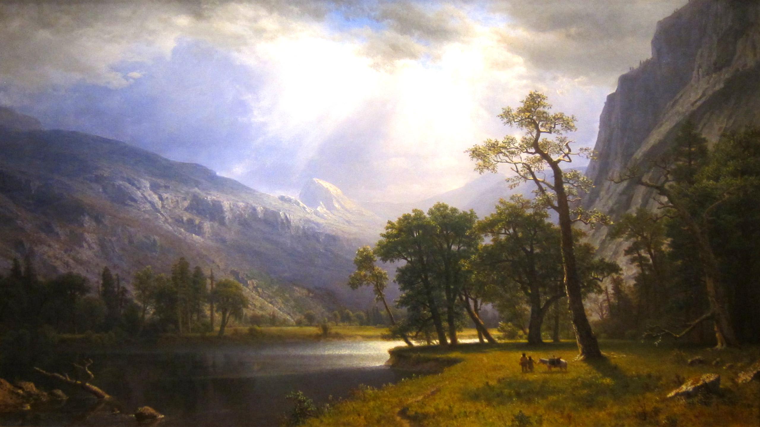 2560x1440 Albert Bierstadt Yosemite Valley Wallpaper. Free Computer Desktop Wallpaper