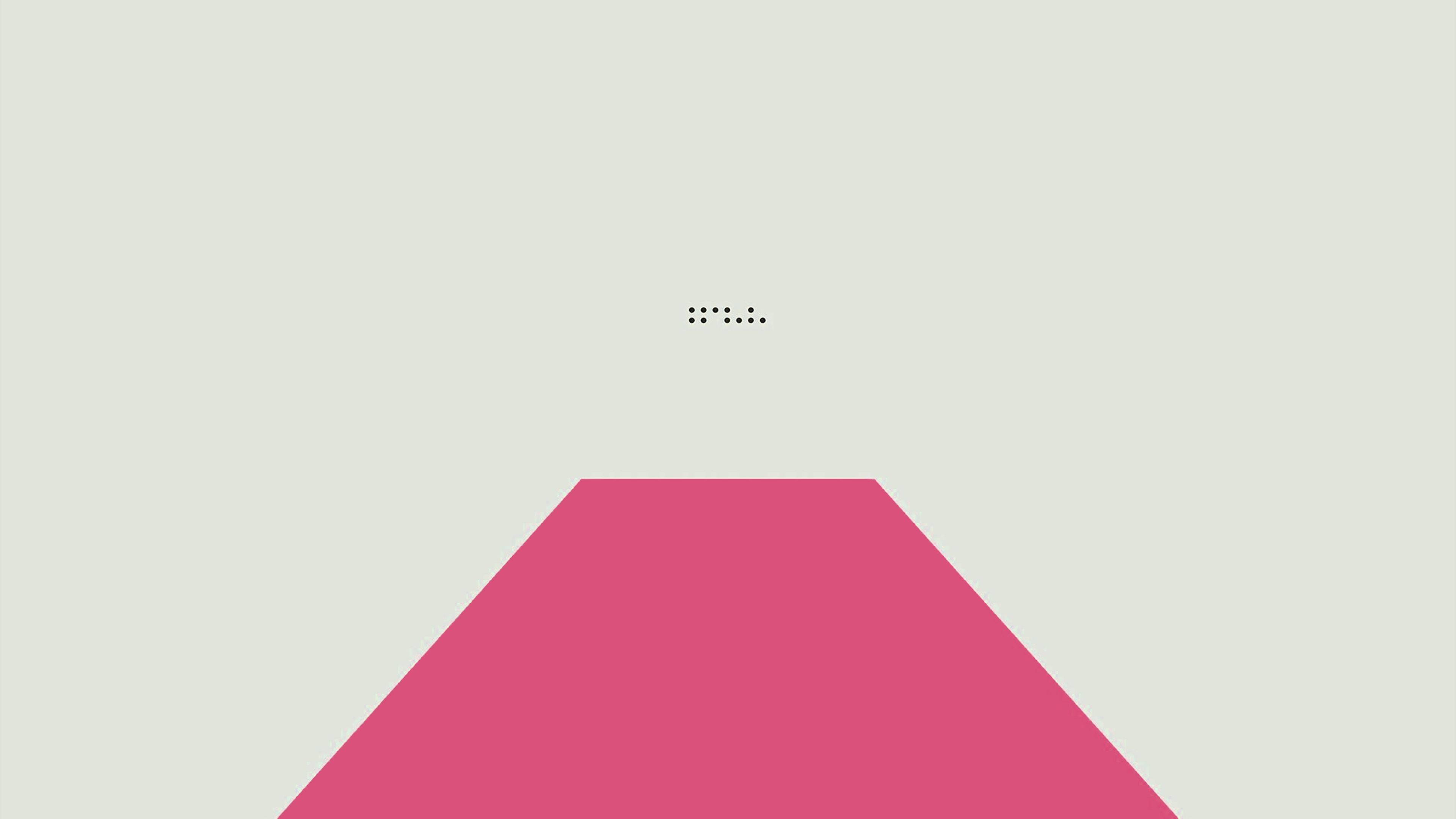 3840x2160 Simple Tycho Pink White Abstract Minimal Art Illustration Wallpaper