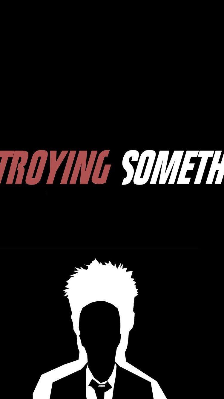 750x1334 Fight Club Typography iPhone iPhone 6S, iPhone 7 HD 4k Wallpaper, Image, Background, Photo and Picture