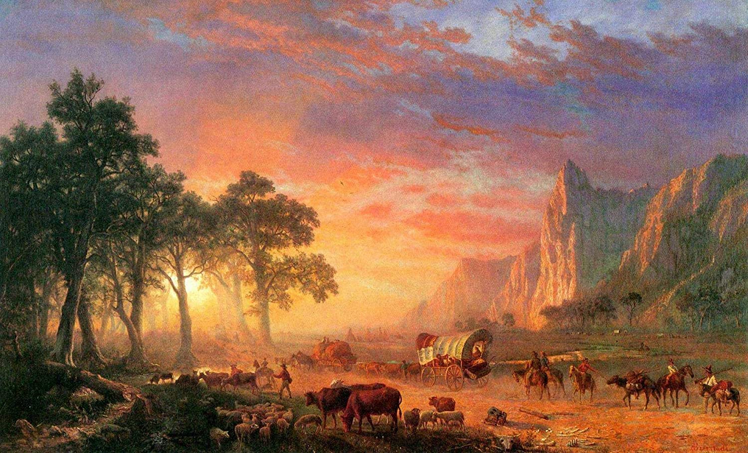 1500x909 Alonline Art Trail by Albert Bierstadt. print on wall sticker vinyl decal (Rolled)x20. Wall art home decor for nursery or for home
