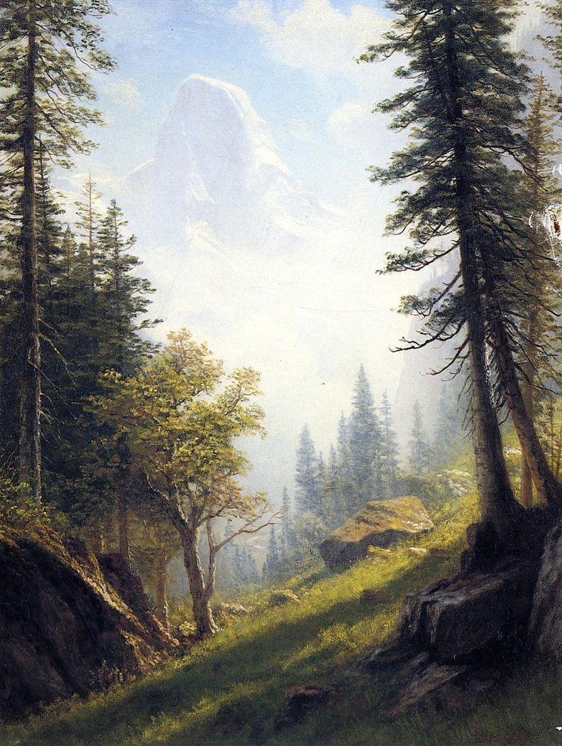 792x1050 Among the Bernese Alps Albert Bierstadt on USEUM