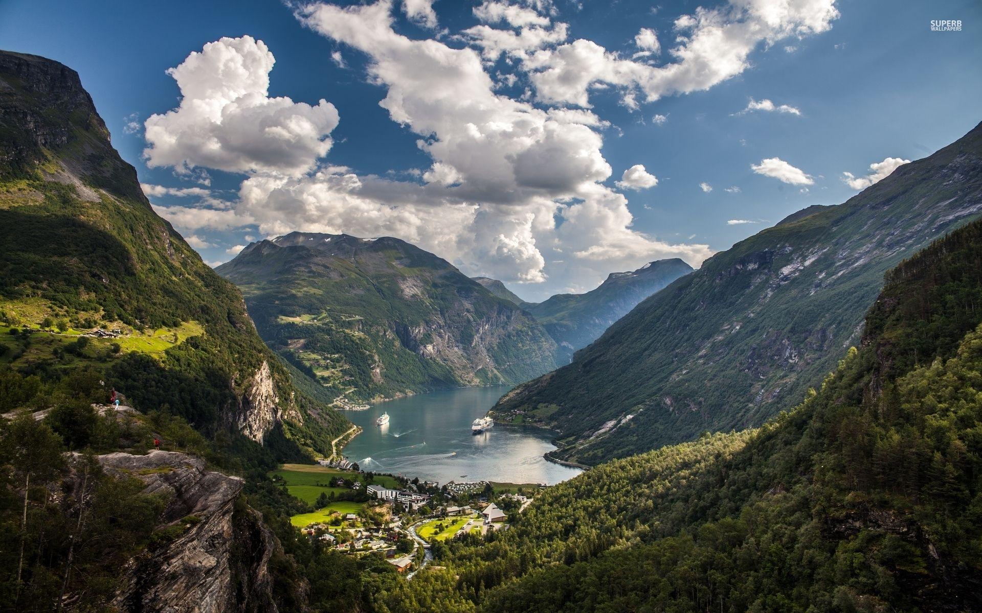 1920x1200 Nice Geiranger Fjord Norway wallpaper. Nice Geiranger Fjord Norway