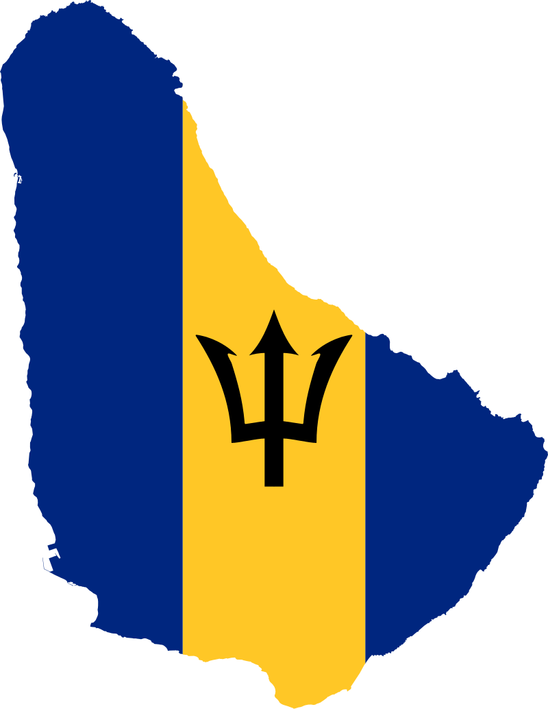 800x1034 Barbados. Flag, Flag drawing