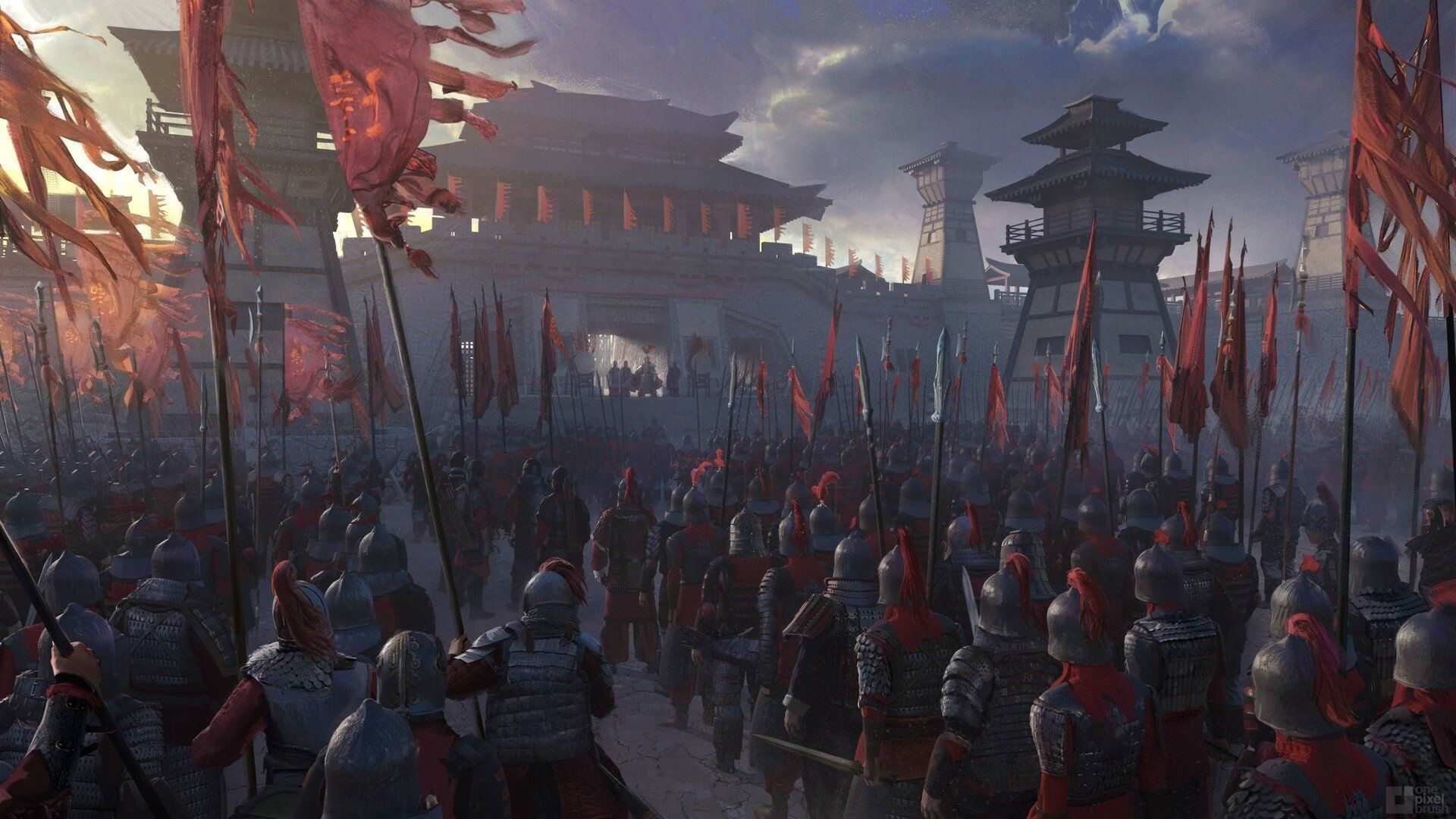 1920x1080 Crimson Banner: Fantasy Legion. Dawn of the Warborn. HD Army of Warriors