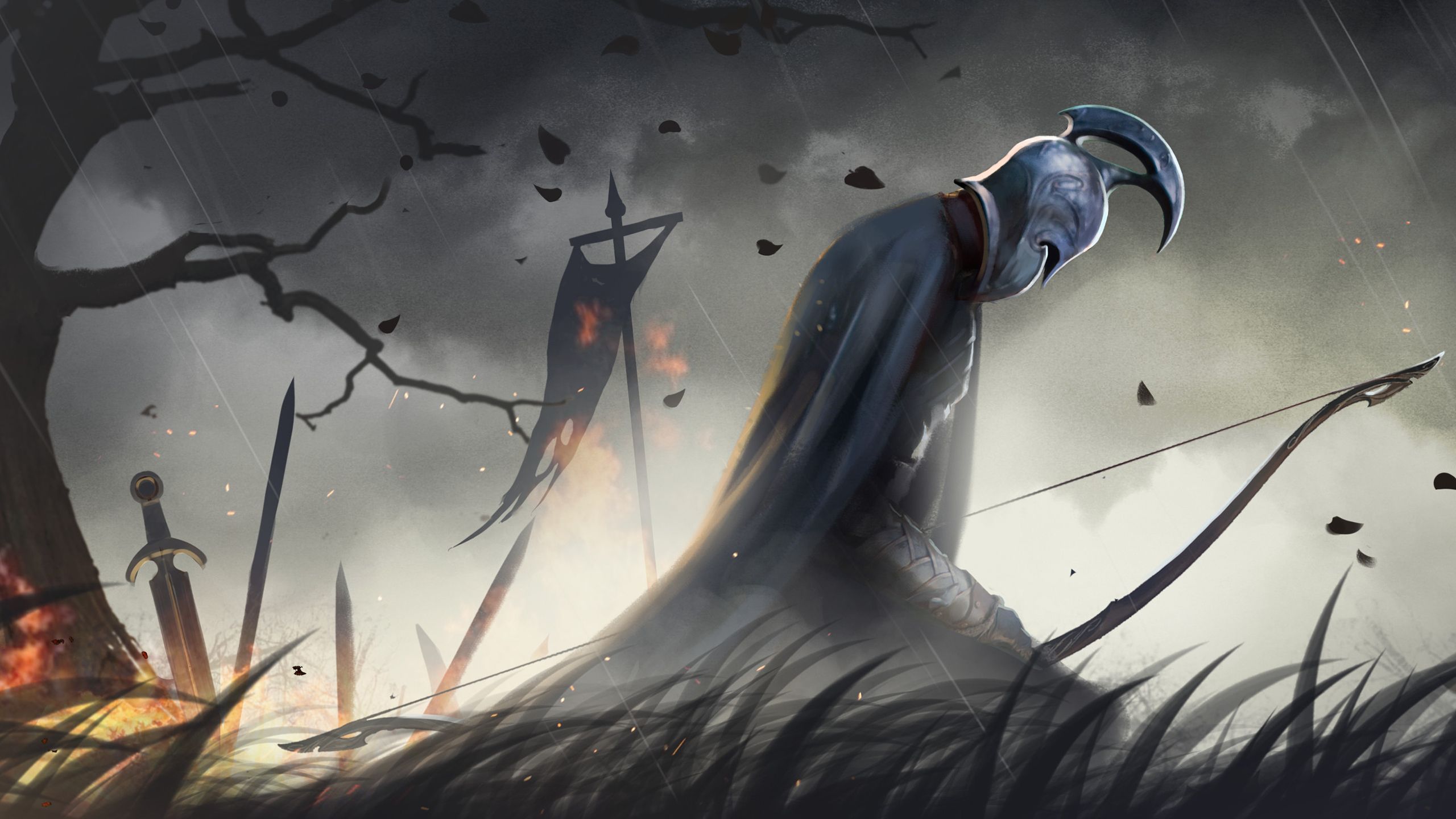 2560x1440 Wallpaper Spartan Army, Warrior, Illustration, Sky, Ancient Greece, Background Free Image