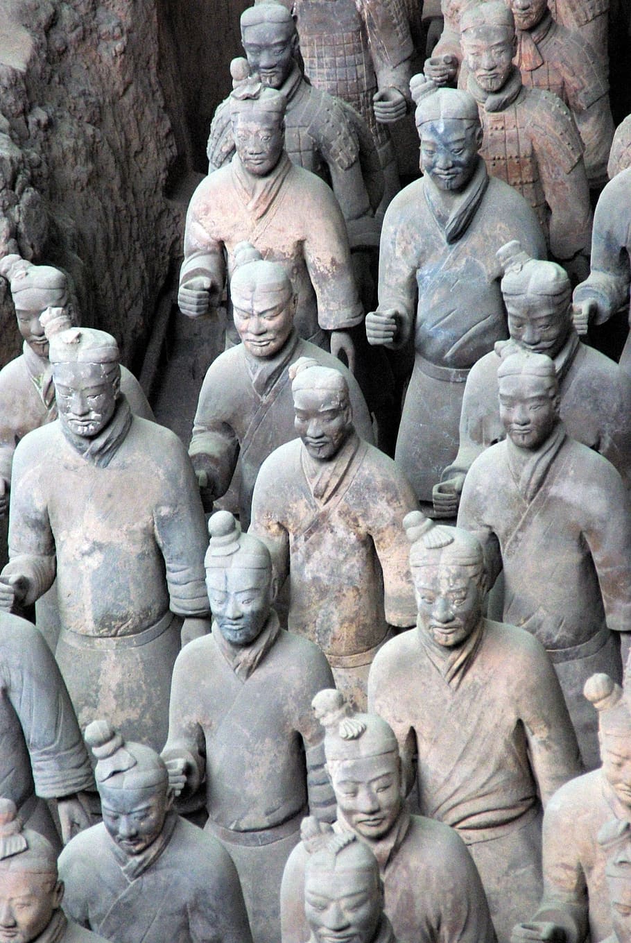 910x1359 HD wallpaper: china, xian, soldier, army, terracotta, antique, terracotta army