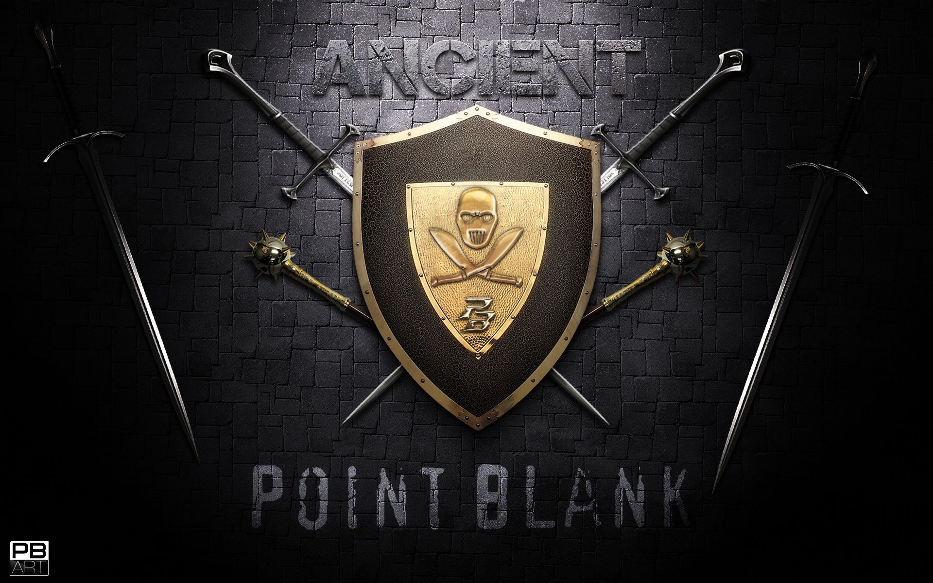 1920x1200 Wallpaper wall, logo, sword, logo, logo, shield, medieval, ancient for mobile and desktop, section игры, resolution 1920x1200