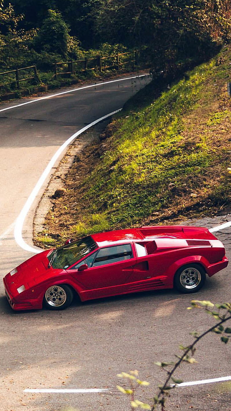 800x1422 Countach, america, car, classic, countach, lamborghini, red, esports, supercar, HD phone wallpaper