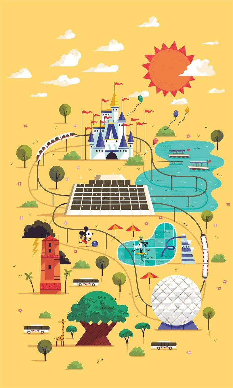 810x1347 Retro Disney World Wallpaper