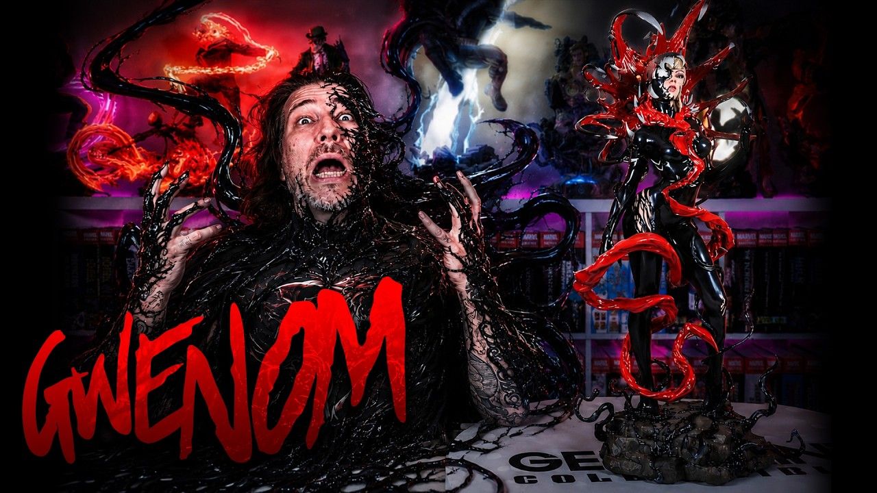 1280x720 Gwen Stacy + Venom = GWENOM! Premium Format by SIDESHOW. Statue Unboxing & Review