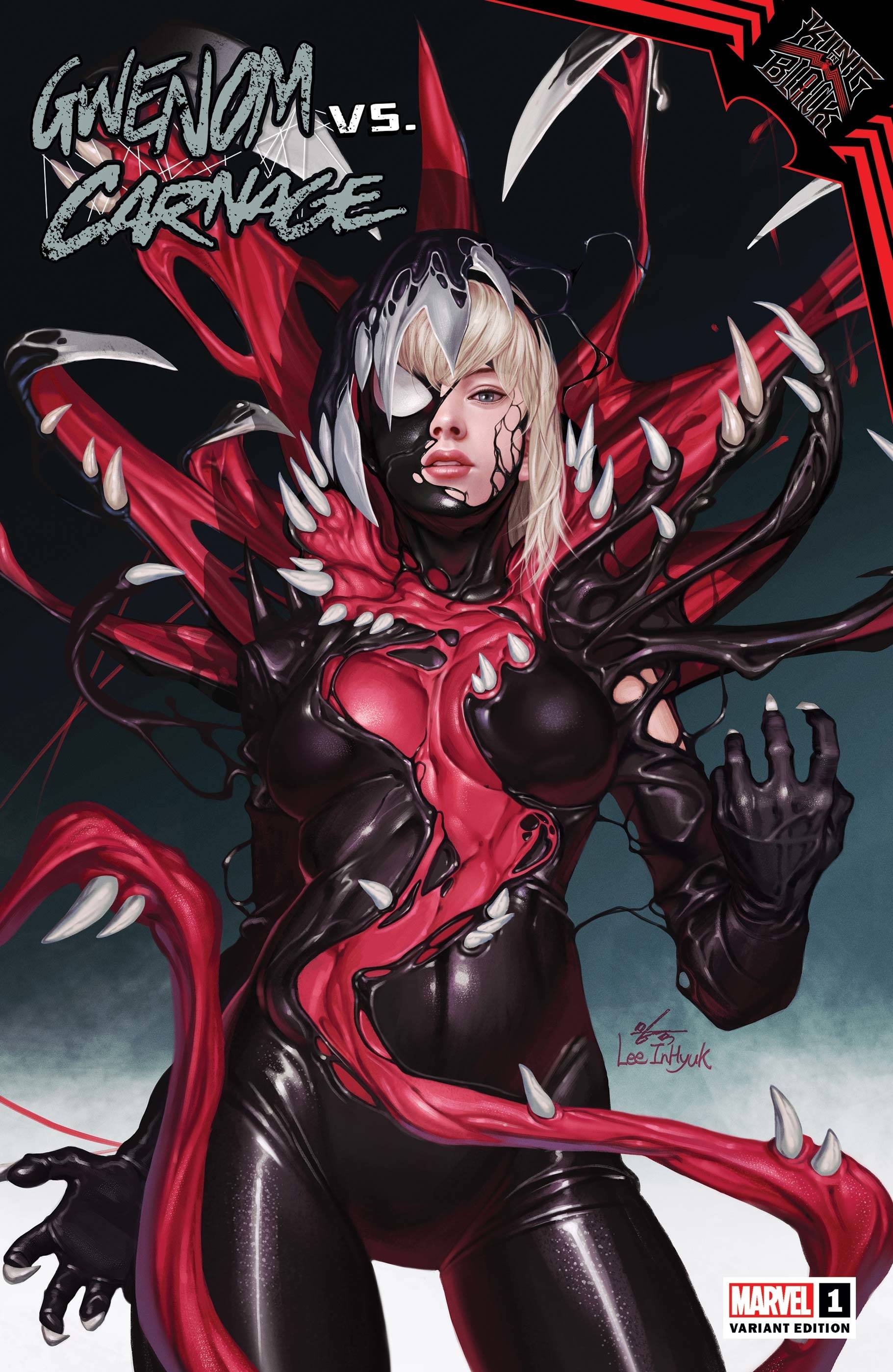 1821x2800 KING IN BLACK GWENOM VS CARNAGE (OF 3) INHYUK LEE 1:25 VAR (Limit one per customer)