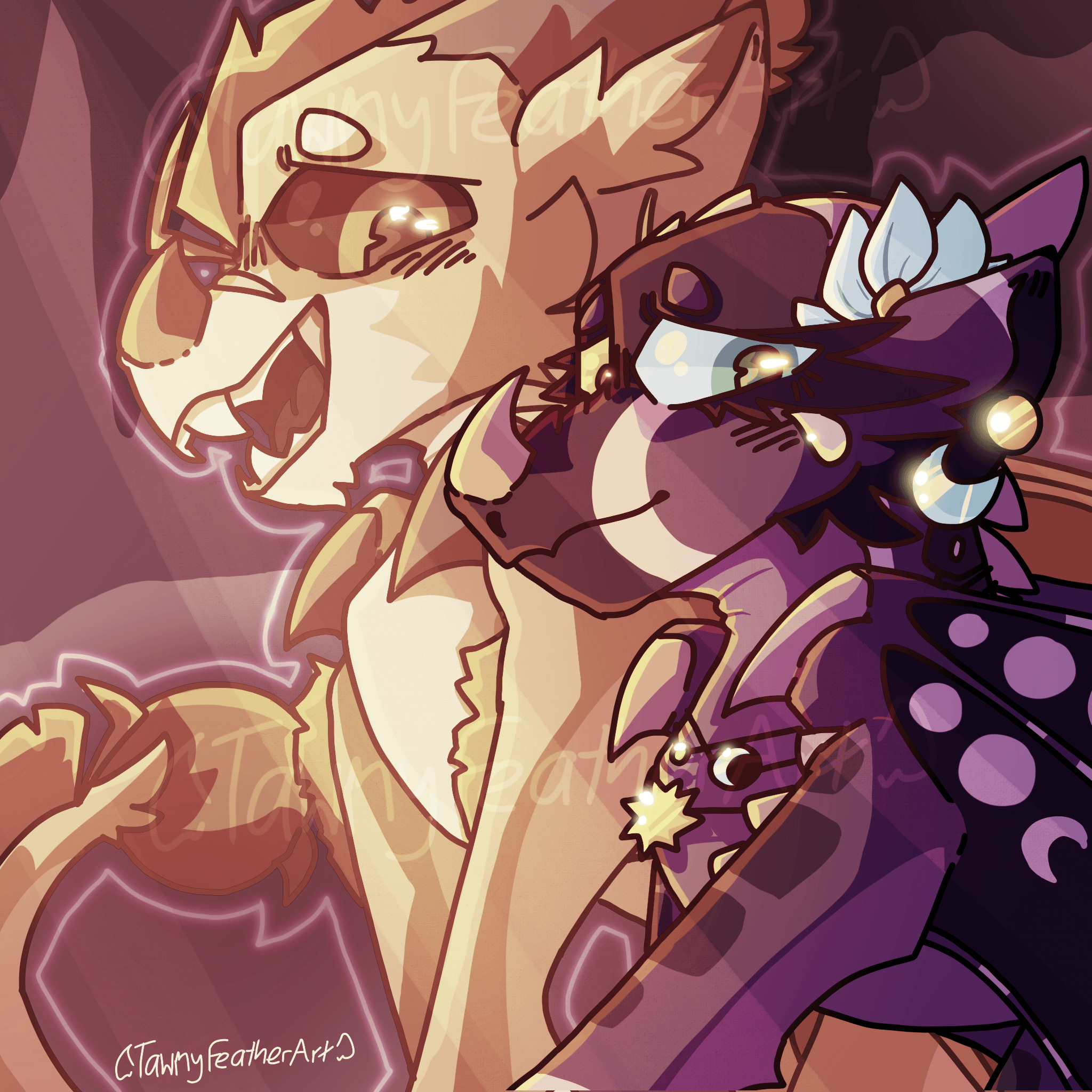 2048x2048 Qibli and Moonwatcher fanart