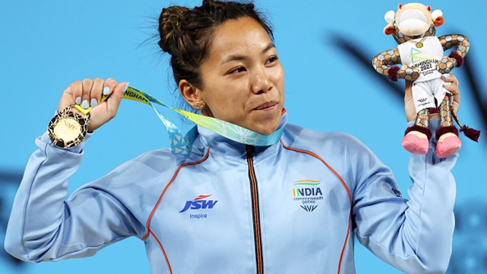 1600x900 Mirabai Chanu clinches India's 1st gold medal of Commonwealth Games shatters Games record in women's weightlifting